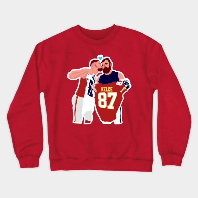 Travis KELCE x Jason KELCE - RED Crewneck Sweatshirt by Mic jr